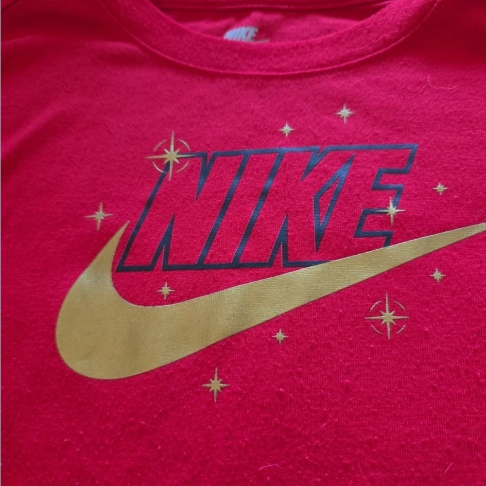Nike Kids Red and Gold Long Sleeve Tee - Picture 2 of 4